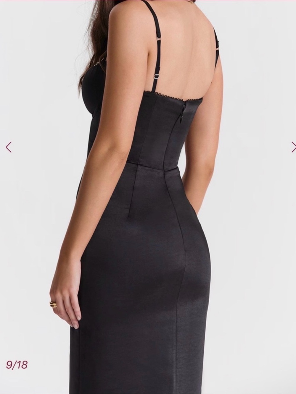 House of CB Stefania Black Corset Gown M+ NWOT - Picture 2 of 8